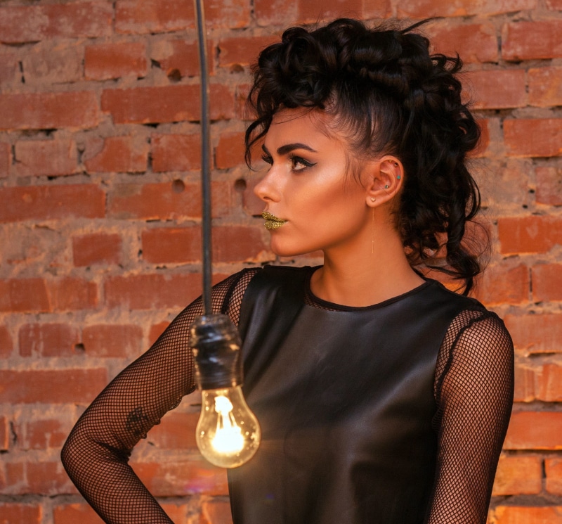 portrait, woman, one person, beuty, life, wall, beauty, Makeup, brown, wall - building feature, love, lifestyles, Model, 1080P, nice, rockprincess, leisure activity