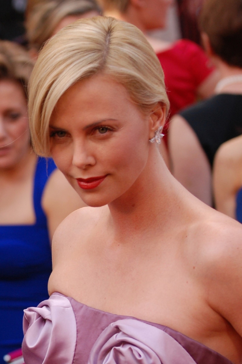 adult, leisure activity, purple, photography, female, strapless, american, dress, lifestyles, charlize theron, women, headshot, s, looking at camera, hollywood
