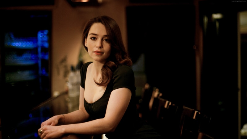 real people, emilia, brunette, hairstyle, adult, young women, celebrity, women, leisure activity, 4K, waiting, night, red lipstick, looking, one person