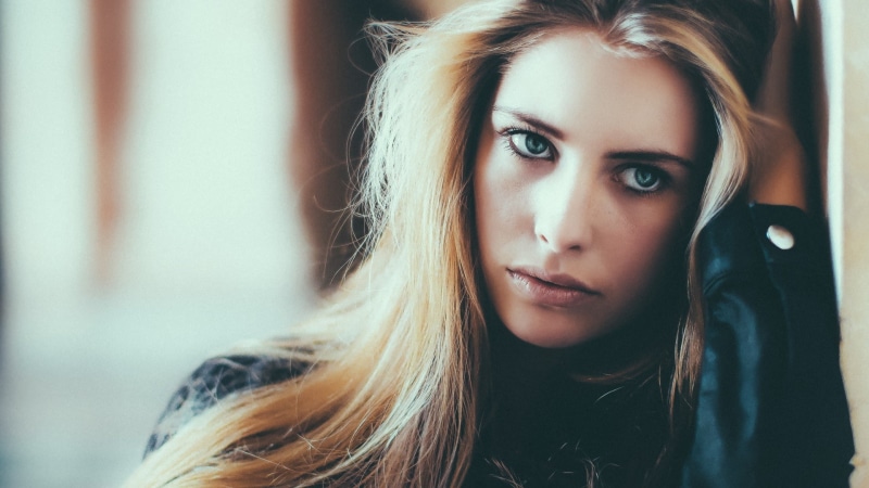 1080P, leather jackets, Camille Rochette, model, David Olkarny