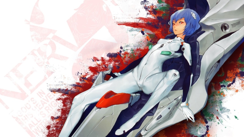 spread legs, spread, ayanami, plugsuit, cockpit, short, eyes, legs, evangelion, rei, bodys, anime, blue, red, genesis, neon, hd, art, hair, 1080P