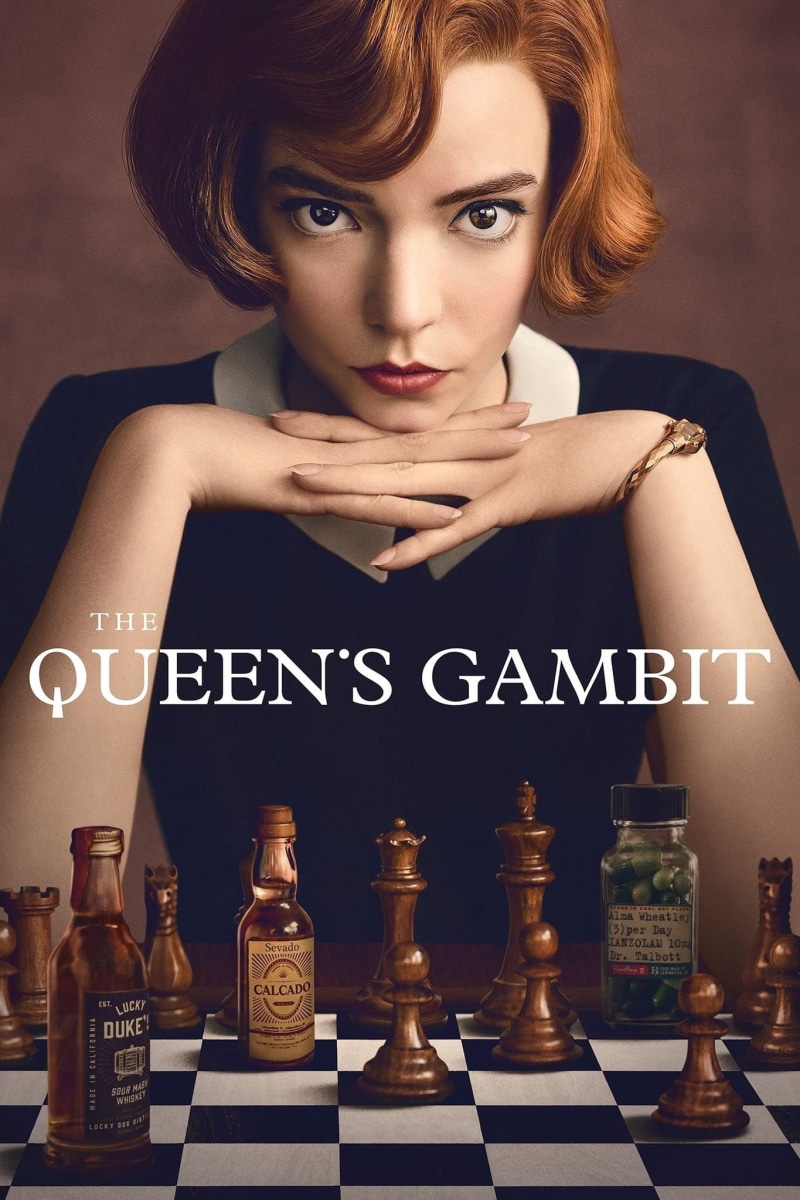 TV Series, The Queens Gambit, chess, redhead, women, 1080P, actress, poster, Anya Taylor-Joy, lipstick