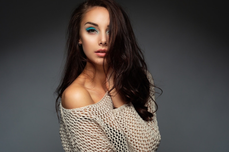 make-up, beautiful people, beauty, long hair, glamour, human hair, hair, modern, face, see-through clothing, beautiful woman, 1080P, indoors, brown hair