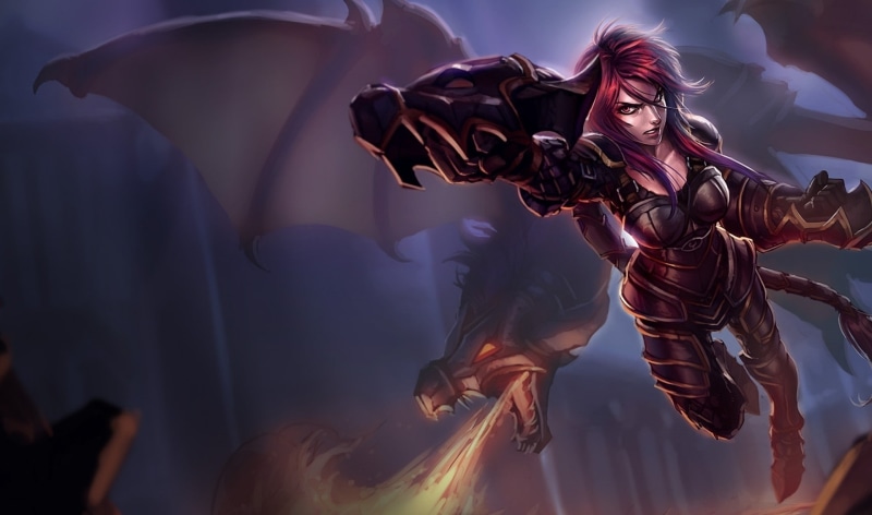 legends, 1080P, art, hd, x, piercings, ears, spikes, anime, artwork, redheads, games, hot, league, long, evelynn, League of Legends