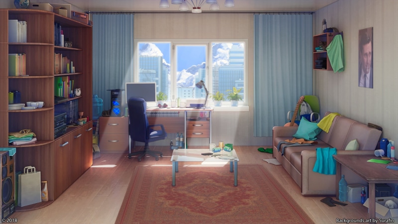 living rooms, 2D, 1080P, anime