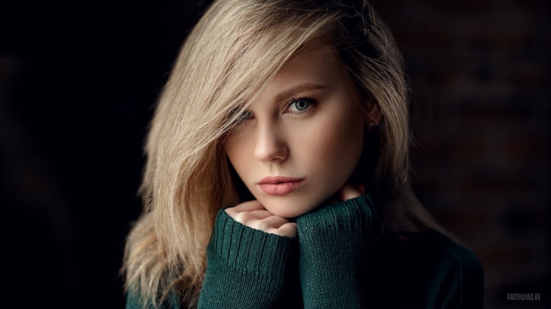 portrait, teenager, young adult, depression - sadness, sadness, one person, beautiful people, long hair, pink lipstick, blond hair, front view, emotion