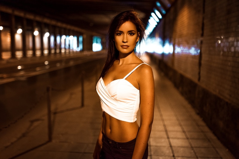 women, young women, waist up, architecture, one person, 1080P, looking at camera, young adult, focus on foreground, healthy lifestyle, adult, illuminated