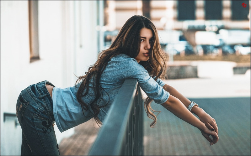 bokeh, long hair, women, look, hair, wavy, 1080P, arched back, arched, long, back, wavy hair