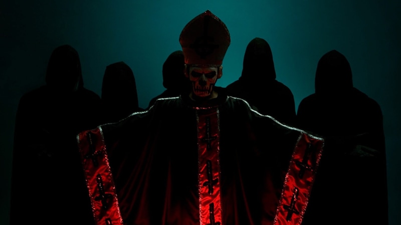 human representation, representation, people, 1080P, red, art and craft, indoors, music, spirituality, togetherness, Ghost B.C., celebration, waist up