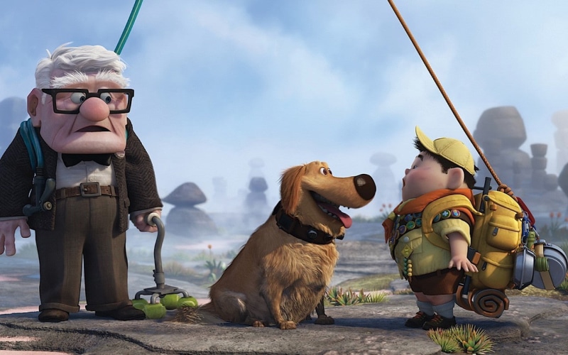 mammal, pet owner, leisure activity, men, domestic, real people, pets, dog, Disney Pixar, childhood, 720P, Up (movie), one animal, child, day, vertebrate