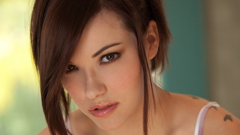 close-up, hair, brown hair, focus on foreground, headshot, one person, looking at camera, long hair, women, body part, lipstick, indoors, beauty, curvy