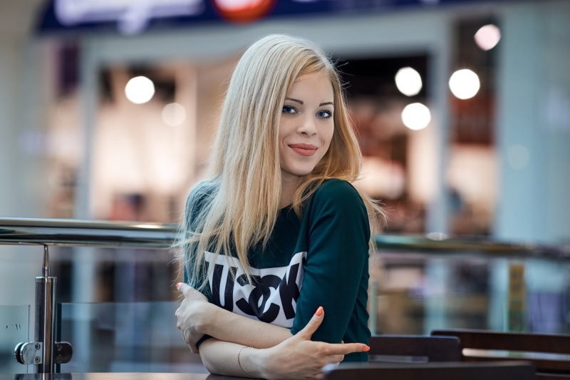 smiling, Sergey Baryshev, blonde, blue eyes, 1080P, looking at viewer, women