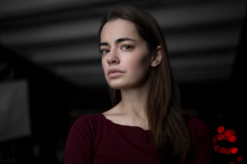 beauty, Ivan Proskurin, headshot, brown hair, hairstyle, beautiful woman, hair, 1080P, contemplation, one person, looking, women, adult, young adult, looking at camera