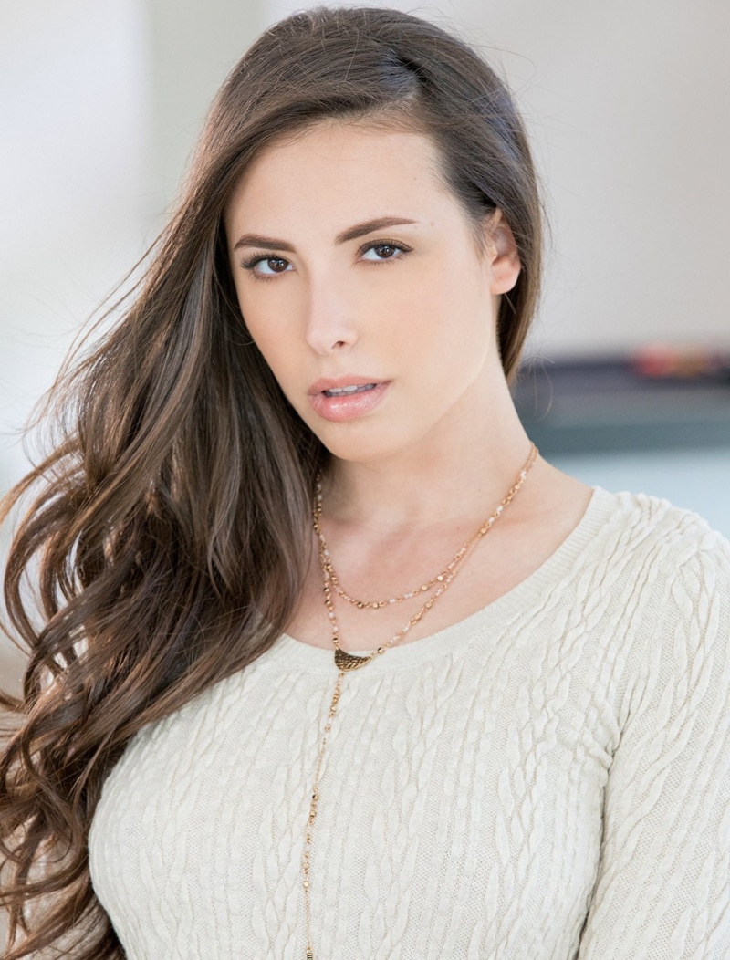 long hair, 720P, face, women, Casey Calvert, brunette, looking at viewer, open mouth, brown eyes, model, white sweater