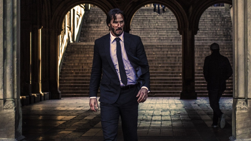 arch, business, young adult, 2017 movies, formalwear, john wick chapter 2, business person, standing, 2K, architecture, movies, front view, men, hands in pockets