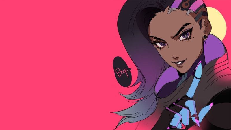 ebony, young adult, adult, representation, Sombra (Overwatch), hairstyle, copy space, indoors, Overwatch, young women, digital composite, studio shot, human representation