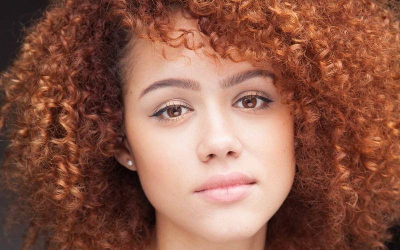 ebony, photography, Nathalie Emmanuel, face, celebrity, curly hair, blonde, 1080P, women, actress