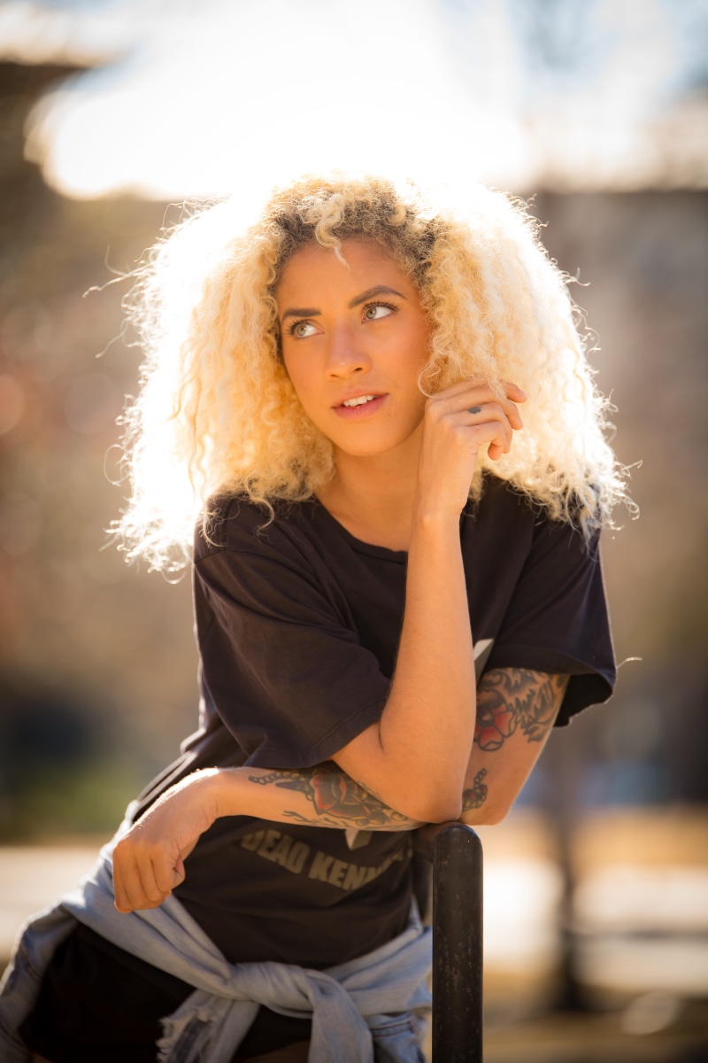 photoshoot, outdoors, woman, happiness, fall, leisure, leisure activity, looking at camera, girl, young women, curly hair, enjoyment, beauty, beside, lifestyles