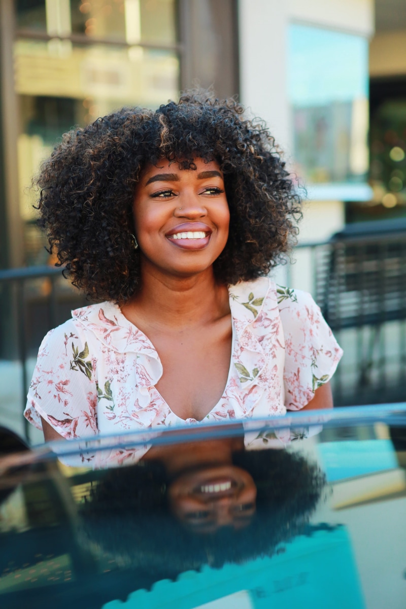 young adult, leisure activity, females, portrait, happiness, photo, emotion, wear, stylish, joy, dimples, hair, beautiful, lifestyles, day, reflection