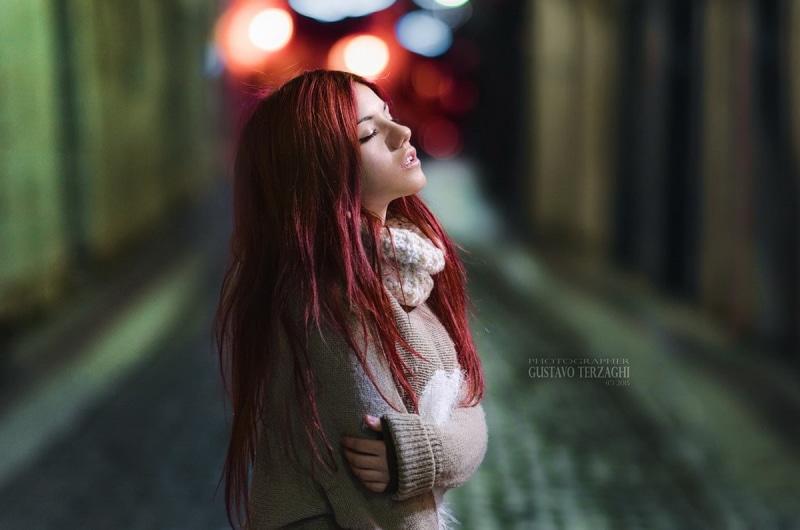 redhead, women, 480P, Gustavo Terzaghi, closed eyes, model, Delaia Gonzalez