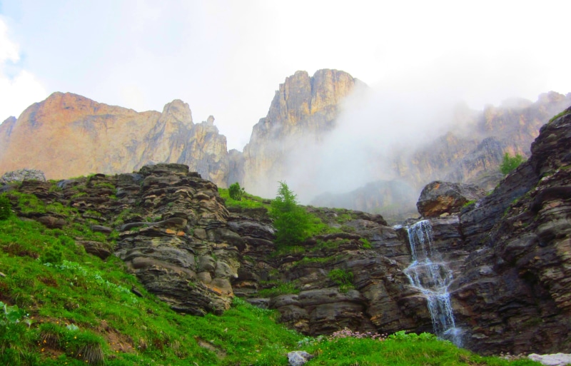 day, idyllic, land, beauty in nature, tranquility, environment, mountain, waterfalls, mountain peak, rock formation, water, formation, plant, non-urban scene