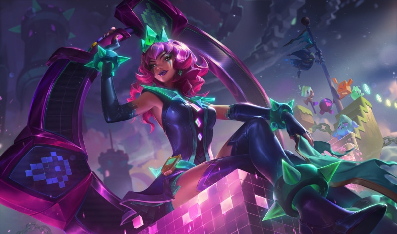Game Boy Advance, arcade skins, game poster, video game girls, arcade, League of Legends, 4K, video game characters, Video Game Art, Qiyana