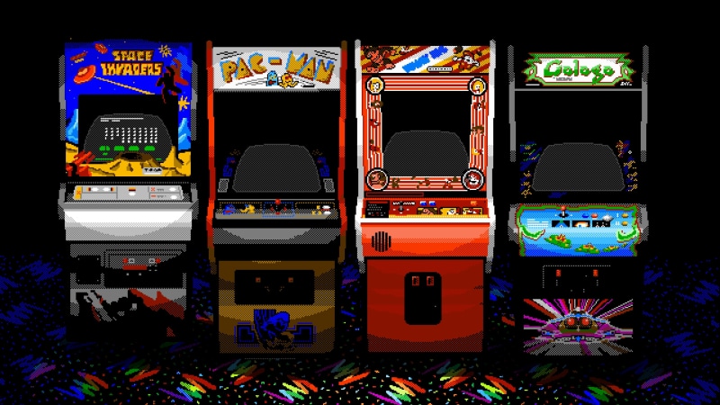 artwork, arcade, Space Invaders, arcade machine, Ahoy, 4K, Pac-Man