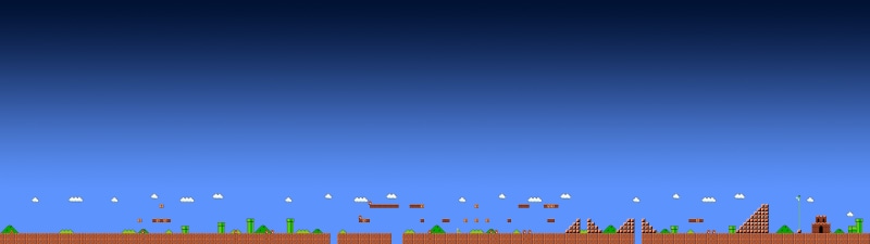 video games, pixels, triple screen, arcade, Super Mario, 4K