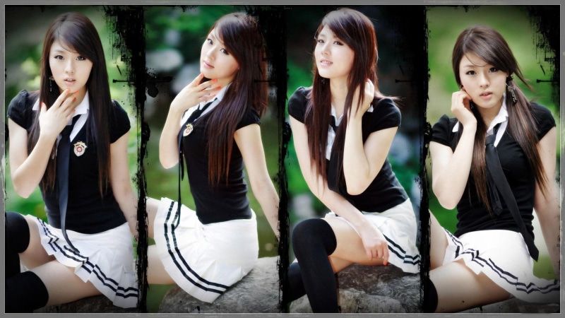 mi, skirt, black, white, 1920x1080, outfit, hee, hwang, hwang mi hee, 1080P, s, girls, shirt, women