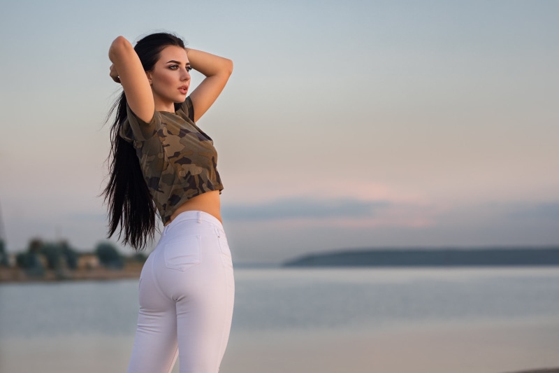 hair, adult, 1080P, eyeliner, lifestyles, long hair, real people, arms raised, portrait, hairstyle, Dmitry Sn, scenics - nature, women, brunette, nature