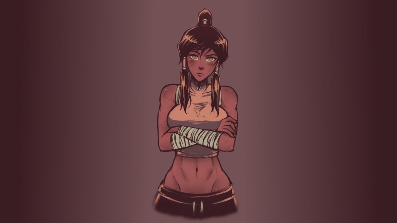 simple background, bare midriff, Korra, 1080P, The Legend of Korra