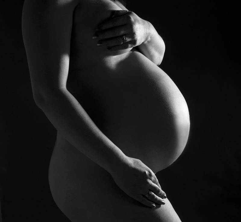 women, pregnancy, maternal, beginnings, side view, human limb, expecting, black background, hope - concept, human abdomen, motherhood, expectant, childbirth