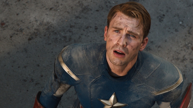 casual clothing, facial expression, males, Captain America, sadness, high angle view, front view, Marvel, Steve Rogers, portrait, emotion, lifestyles, headshot