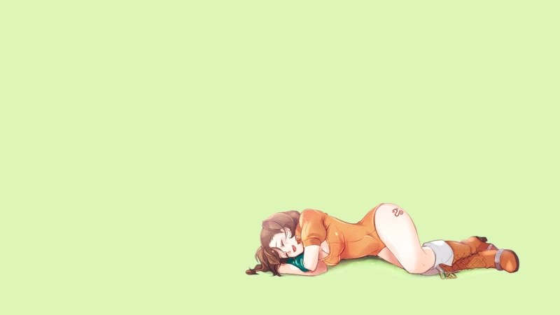 despair, relaxation, adult, cut out, emotion, green color, young adult, Diane (Sin of Envy), indoors, depression - sadness, full length, green background