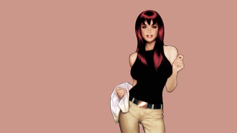 beauty, animated, hairstyle, portrait, hair, woman, studio shot, beautiful woman, Marvel Comics, adult, long hair, three quarter length, Mary Jane Watson
