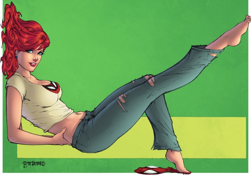 figure, Mary Jane Watson, pose, girl, 1080P