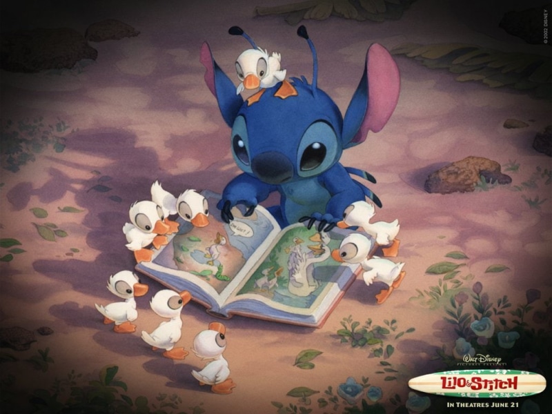 storytime, 480P, lilo, ducks, animals, x, art, Lilo And Stitch, stitch, hd