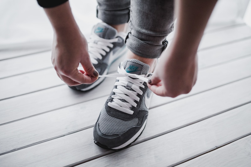 weights, running, 5K, females, human body part, exercising, sport shoes, indoors, close-up, adult, flooring, people, athletic, real people, sport, adidas