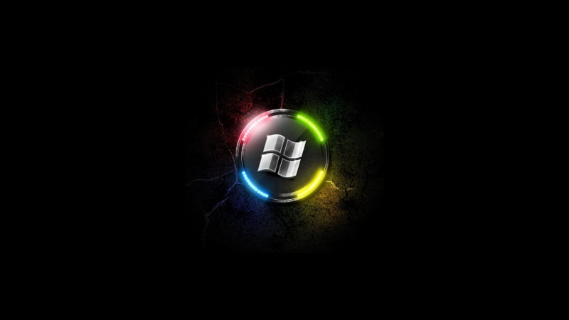 neon, neon lamp, art, logos, 1080P, microsoft, x, lamp, technology, Light, windows, hd