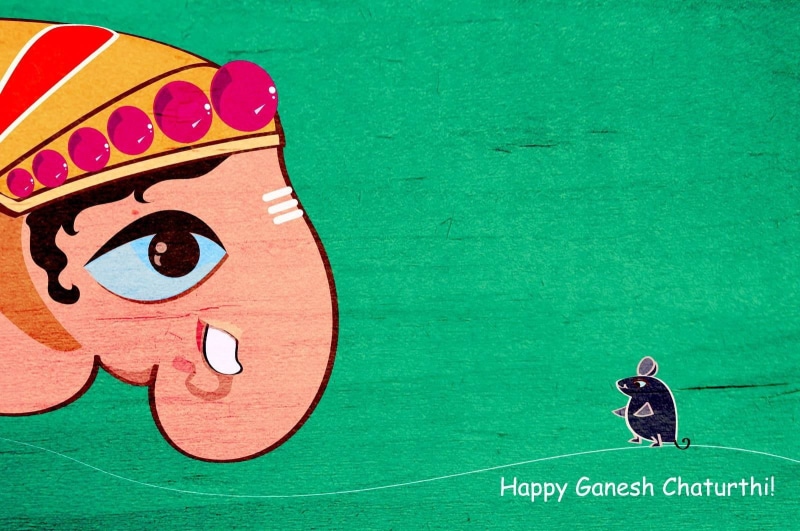 greetings, background, government, illustration, close-up, green color, representation, ganesh, multi colored, copy space, art and craft, Ganesh Chaturthi