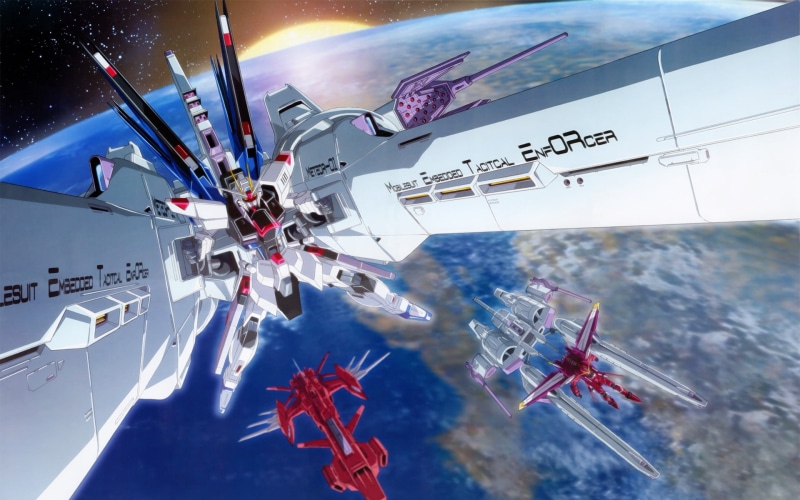 hd, anime, dom, 1080P, freedom, seed, gundam, gundam seed, x, meteor, art