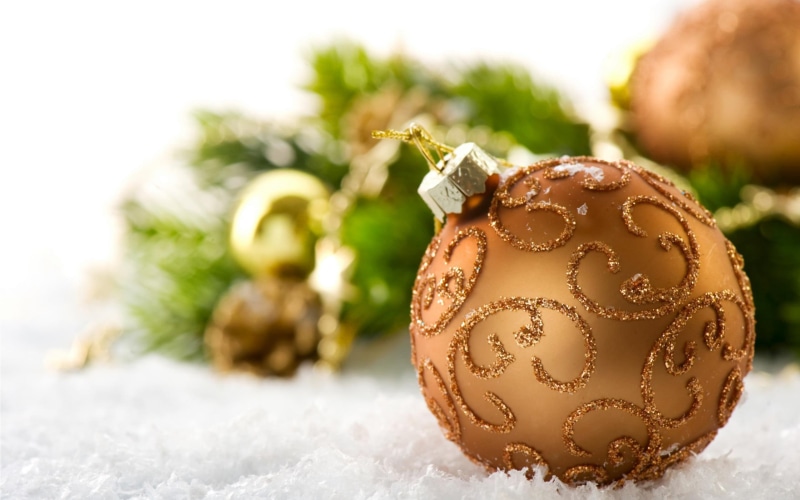 New Year, tree, bauble, christmas ornament, indoors, celebration event, Christmas ornaments , christmas decoration, celebration, no people, close-up, studio shot