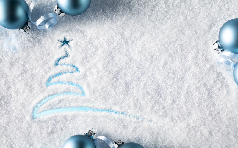 New Year, shoe, cold temperature, Christmas ornaments , ornaments, snow, blue, low section, flooring, lifestyles, winter, directly above, ribbon, no people