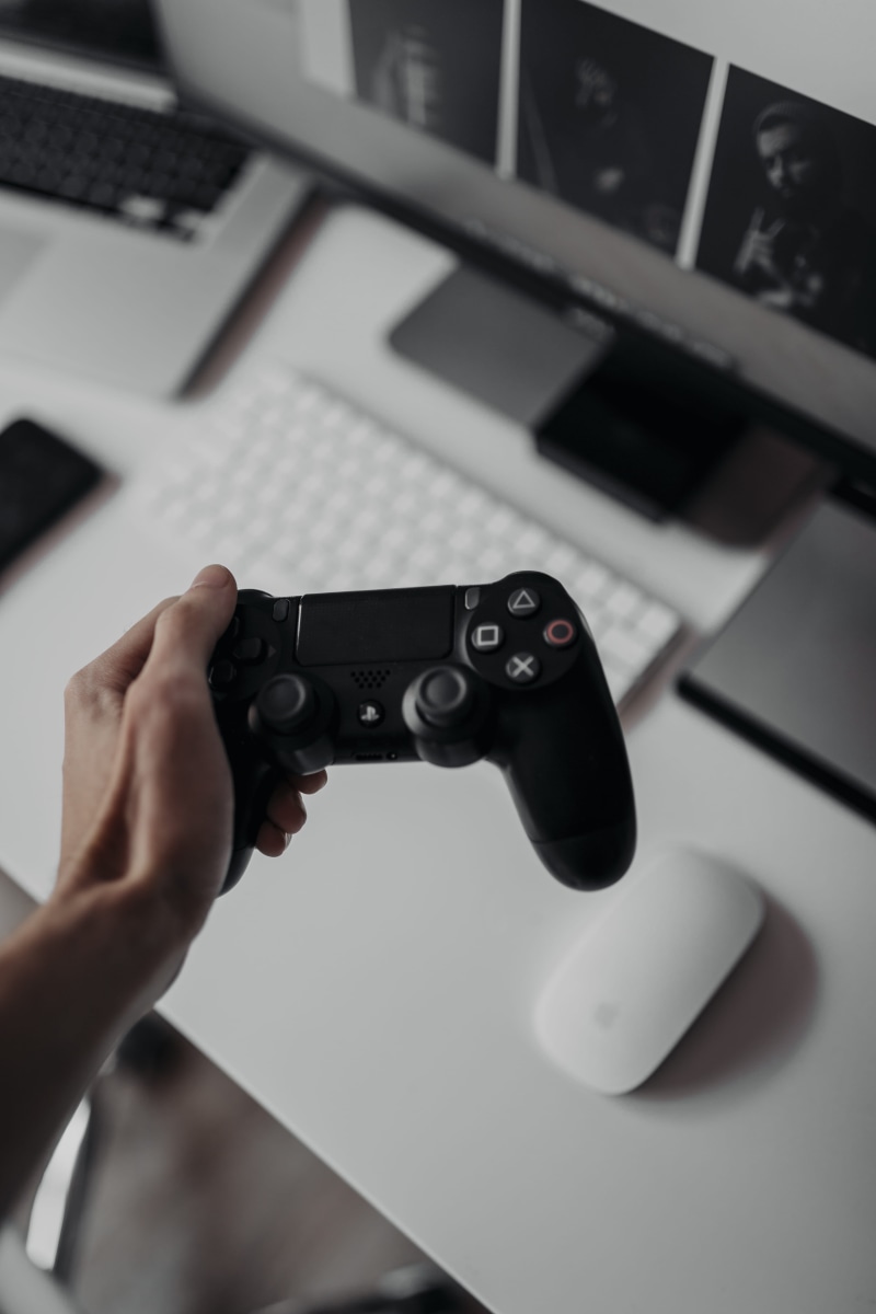 violence, dualshock, people, person, surveillance, handgun, thief, control, apple, hand, keyboard, controller, criminal, crime, laptop, human Hand, sony