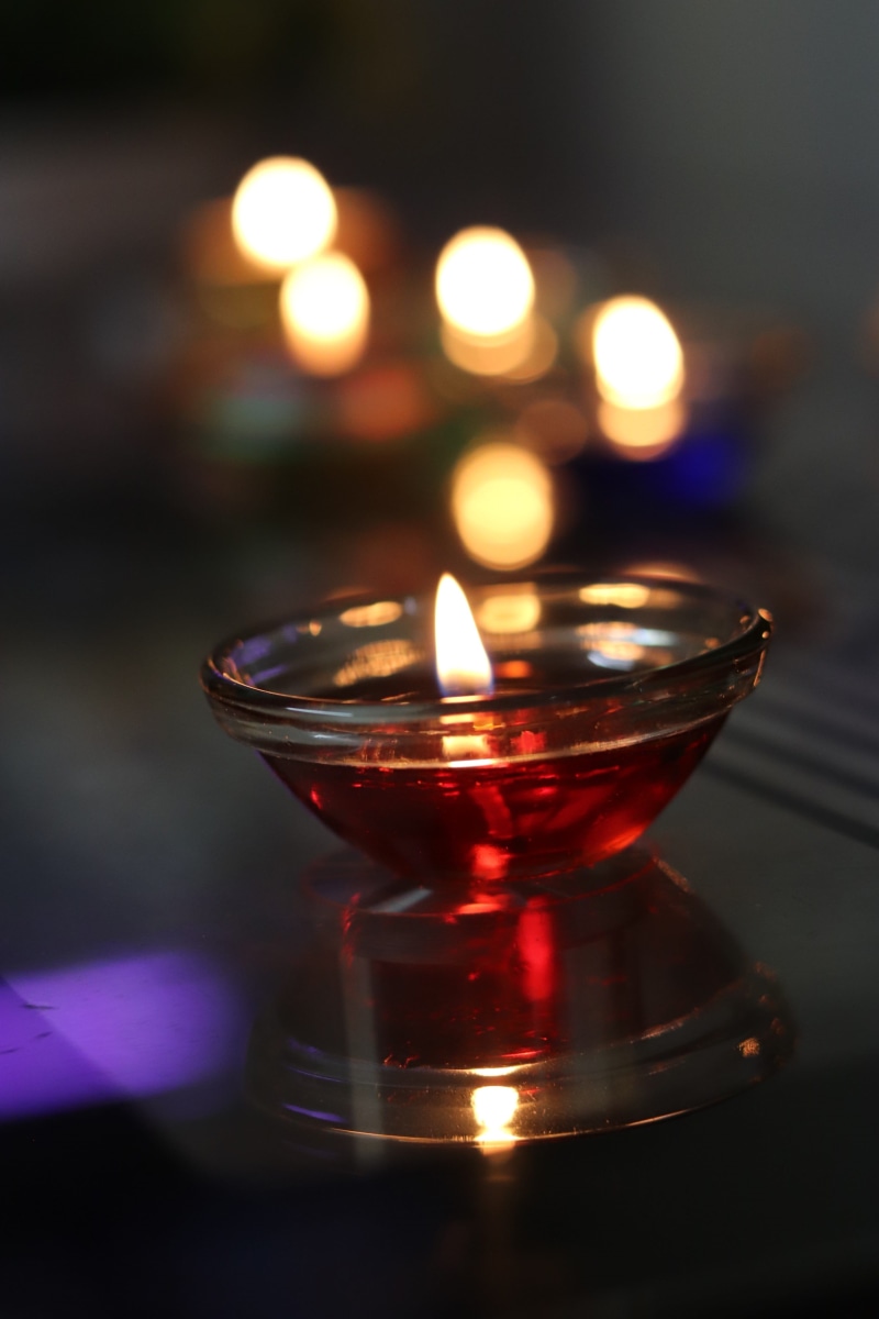 tea light, candlelight, candle, fire, diya - oil lamp, electric lamp, nature, fire - natural phenomenon, close-up, indoors, selective focus, glowing, flame