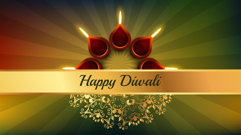 tealights, red, happy, diwali, 4K, 4K, Happy Diwali, Indian Festivals, overlay, text