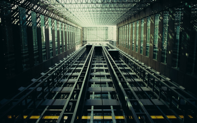 nature, futuristic, abstract, railway, repetition, glass - Material, wires, shaft, built Structure, low angle view, window, glass, architecture, metal