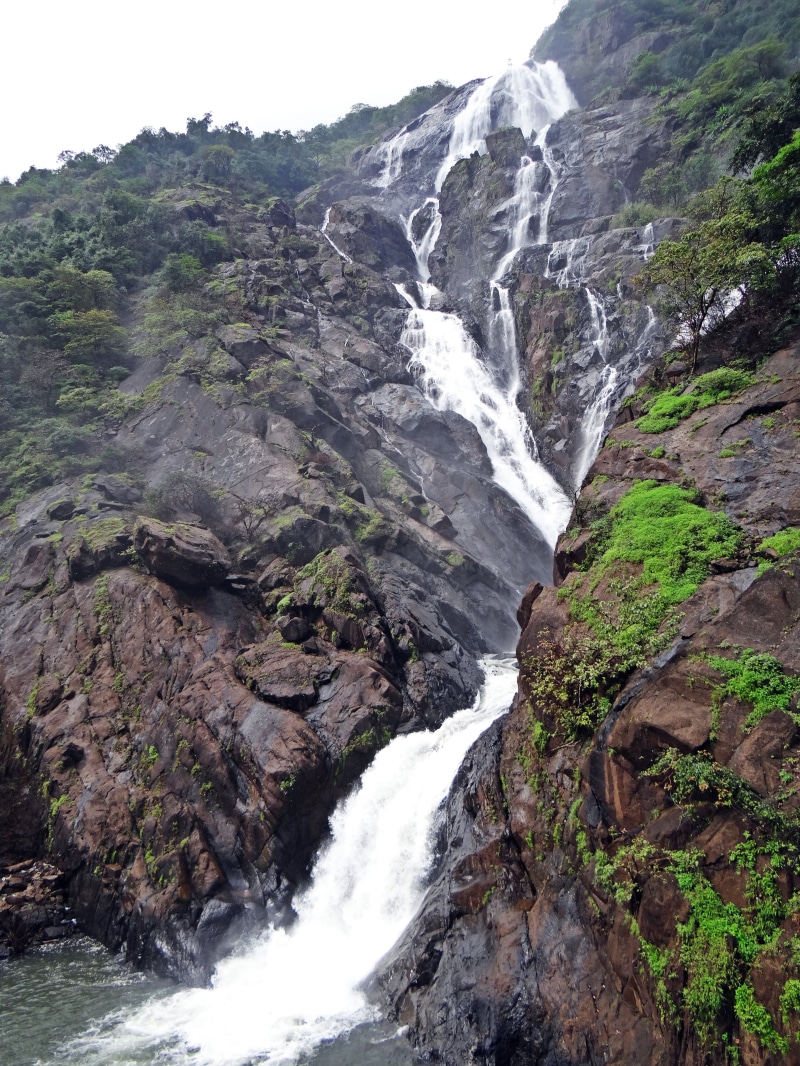 goa, river, water, dudhsagar, motion, rock - object, flowing, power, environment, power in nature, sahyadri, india, long exposure, scenics, 4K, outdoors