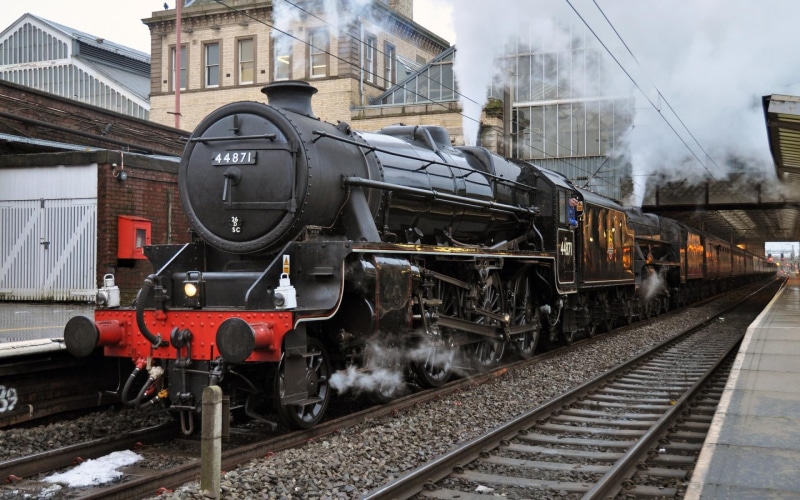 train, steam locomotive, 1080P, terminals, railway, train station