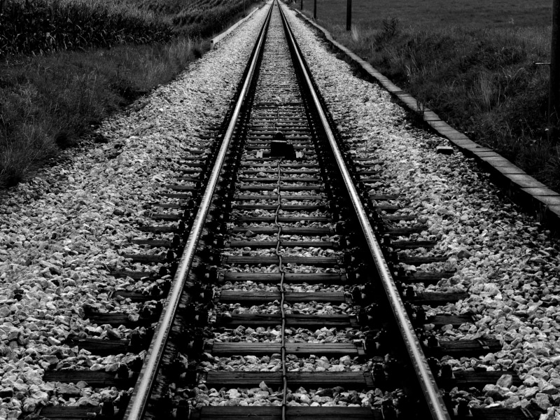 no people, railroad track, photography, train, the way forward, nature, railroad, day, parallel, rail transportation, train tracks, mode of transportation